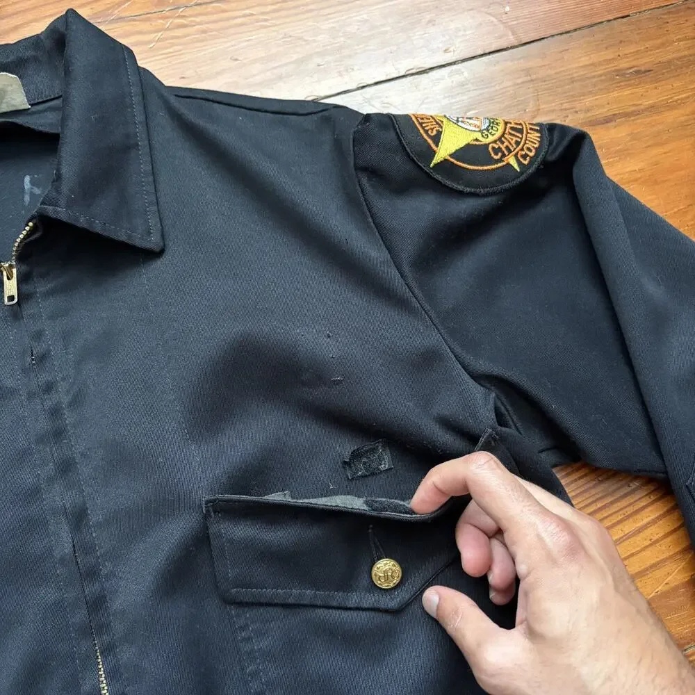 Vintage Mr 2 Ply Jacket Mens Size M 44 Blue Workwear Talon Zipper Sheriff 1960s